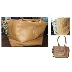 Big NEW De-Lukka Handbag Display Tote Carry Purse Leopard Zipper Side Travel Bag